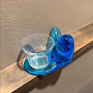 Happy Little Bluebird With Candle Holder - Leo Ward -1990